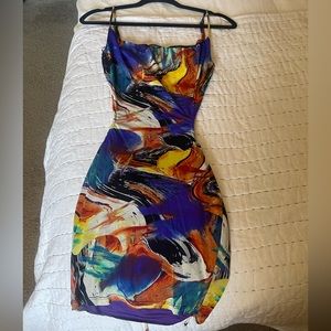 Luna B multi color mini dress